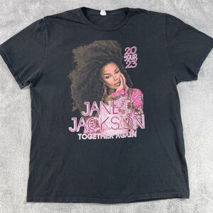 Janet Jackson R&B Concert T-Shirt Adult XL Together Again Tour 2023 Black